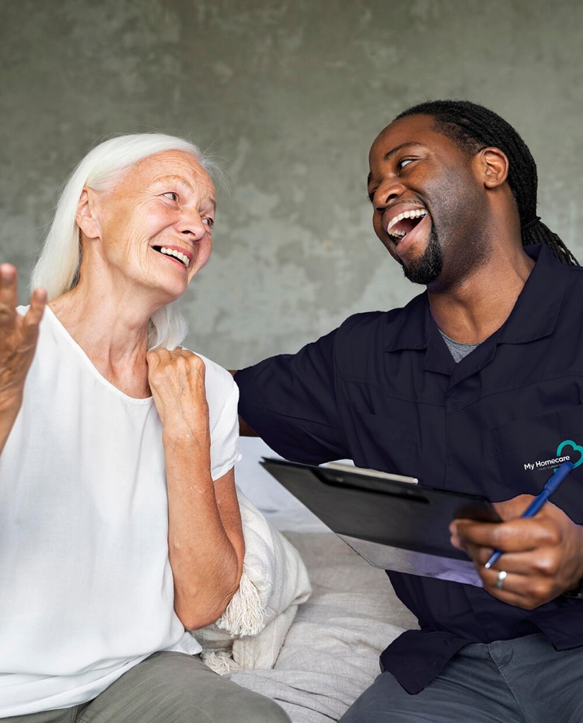 My Homecare carer supporting a client in Crouch End