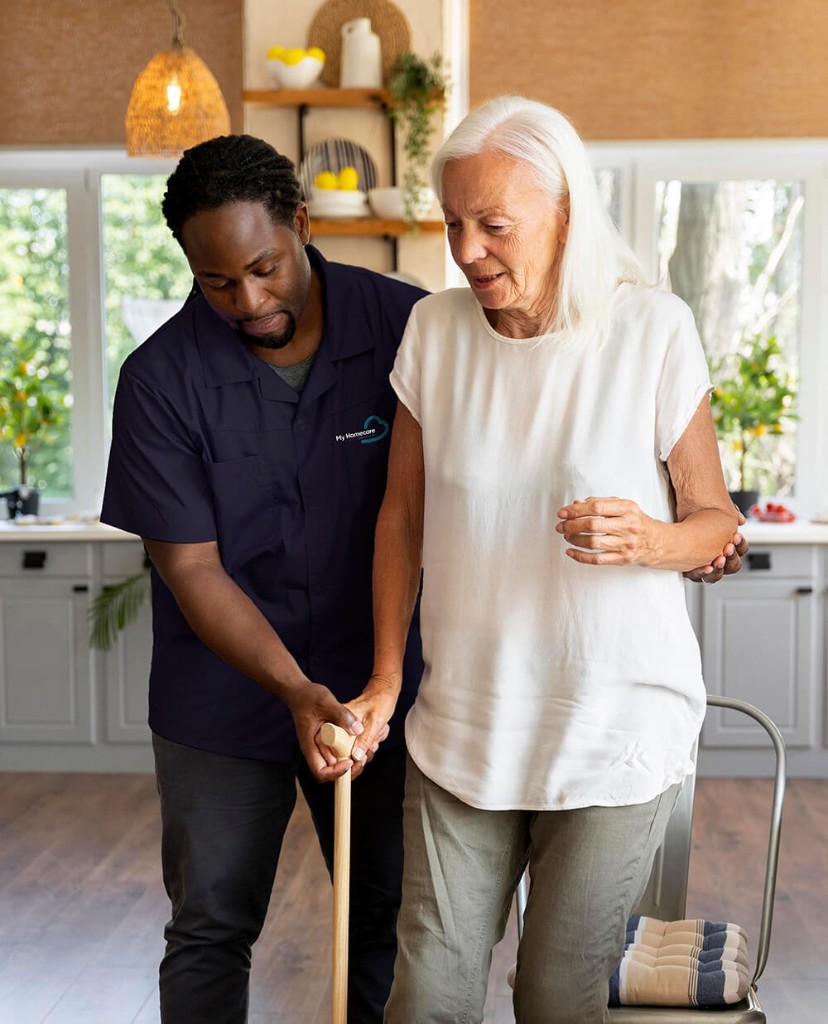 My Homecare carer supporting a client in Hampstead