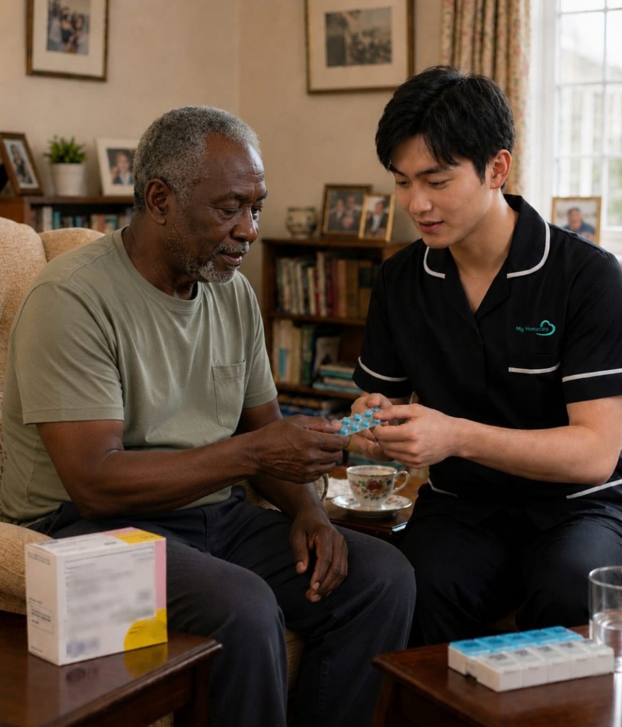 Carer with client