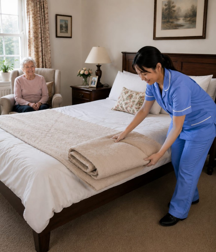 Carer with client