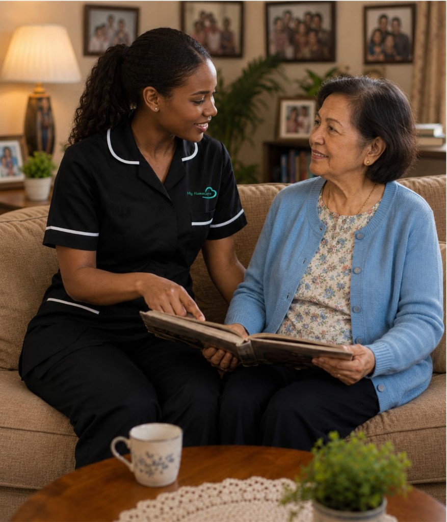 Carer with client